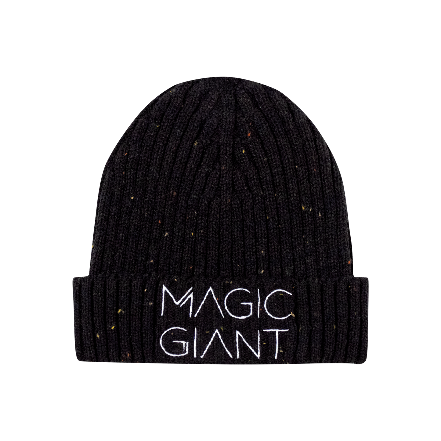 Black/Speckled Embroidered Beanie