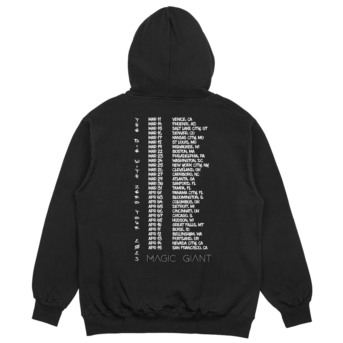 Die with Zero Tour Hoodie - Black